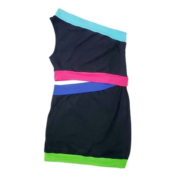 Multi Colored Asymmetrical Dress - Picture 4 of 4